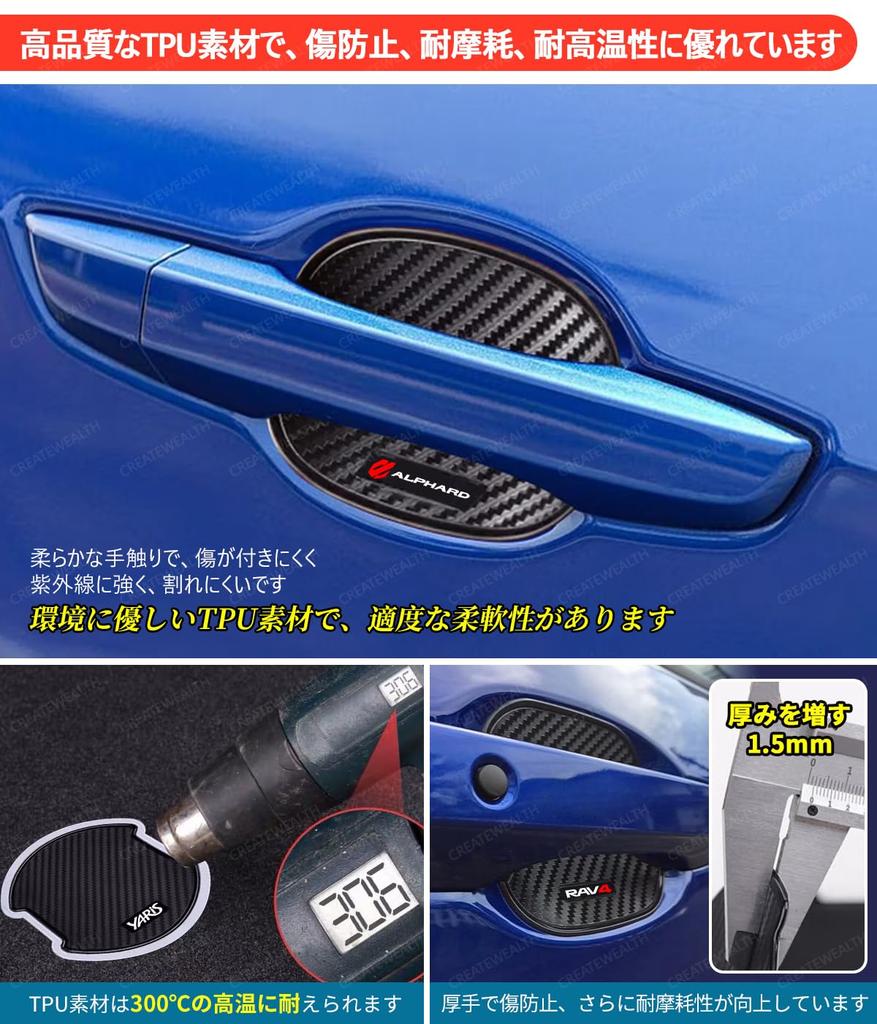 PRADO Door Handle Protector for New Prado Door Guard Land