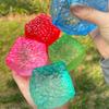 Squishy Cubic Ice Skin Maltose Fidget Toy Shiny Square Stress Relief Squeeze Toy Soft Slow Rebound Toy for Friend Festival Gifts