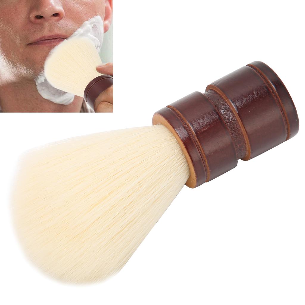 Men's Shaving Brush Soft Nylon Wool Wooden Handle Professional Beard Cleaning Grooming Tool