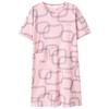Women's Summer Korean-Style Pure Cotton Short Sleeve Loose Mid-Length Nightgown Pajamas for Home or Casual Wear