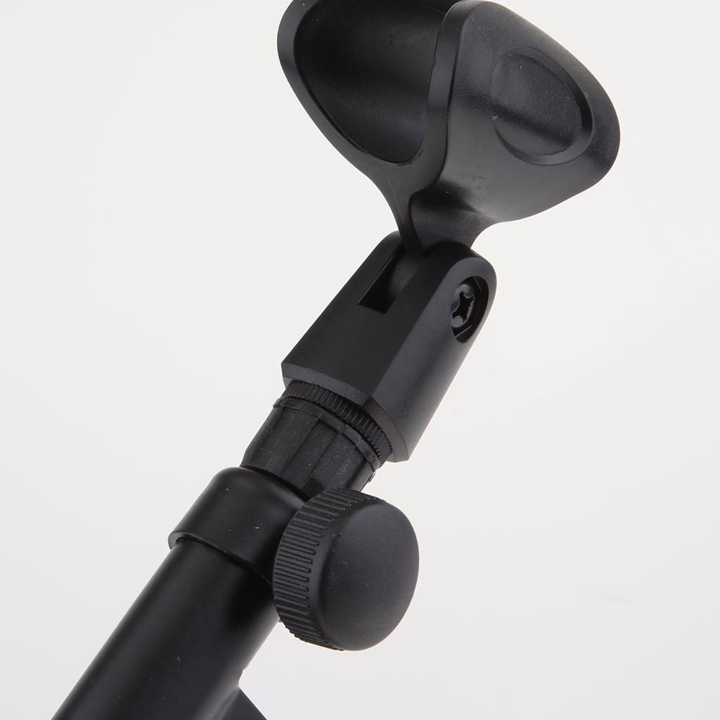 Foldable Desktop Tabletop Microphone Mic Stand Solid Base W/ 2 Sponge Cover