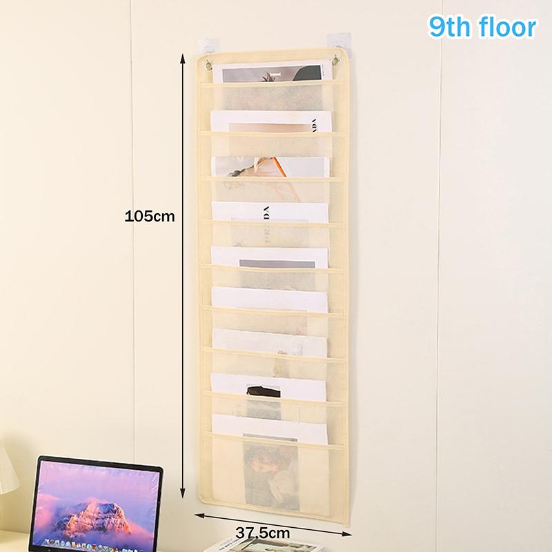 Document Hanging Storage Bag Oxford Cloth Storage Pocket Chart Hanging File Folding Holder Cascading Fabric Organizer For Office