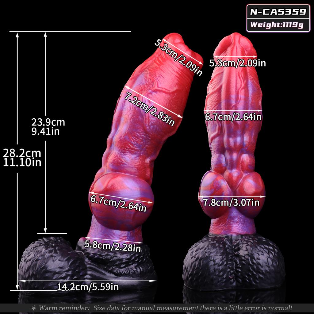 NNSX Big Dog Knot Dildo With Strong Suction Cup Anal Plug G-Spot & Prostate Stimulator Sex Toy for Male Female Pleasure