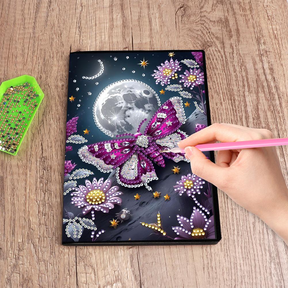 50-Page A5 Size 50 Pages Crystal Notepad Sketchbook Rhinestone Art Painting Notebook Kit for Birthdays Or Christmas Gifts