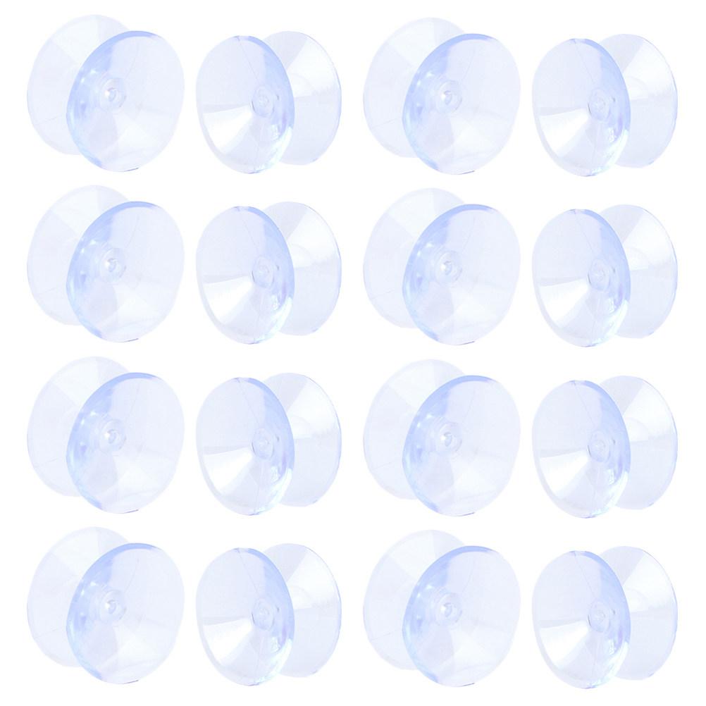 30Pcs Double Sided PVC Suction Cups Transparent Non Slip Pads for Glass Tabletop Secure Grip Small Reusable Suction Pads