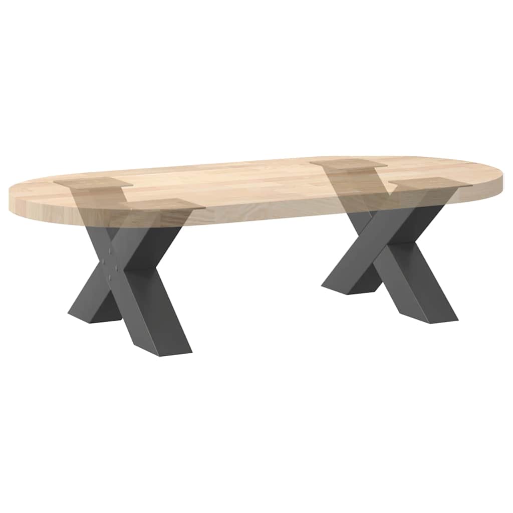 Vidaxl Coffee Table Legs, 2 Pcs, Anthracite, 60X(30-31) Cm, Steel