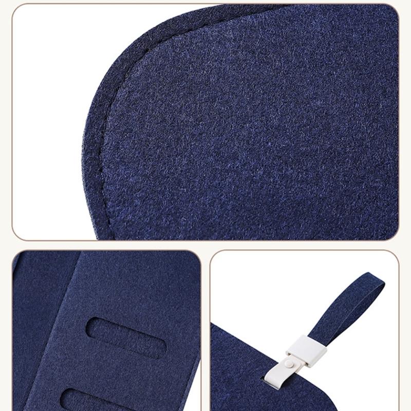 Easy Carry Portable Hanging Felt Storage Bag With Thermal Protective For Hair Curling Iron Travel Organizers