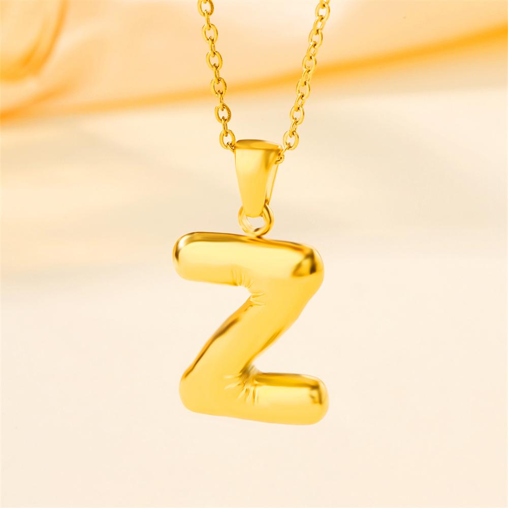 

Atoztide Bubble Initial Letter Pendant Necklace for Women Chunky Custom Puffy Alphabet Letter Name Drop Necklace Jewelry Gift 55cm