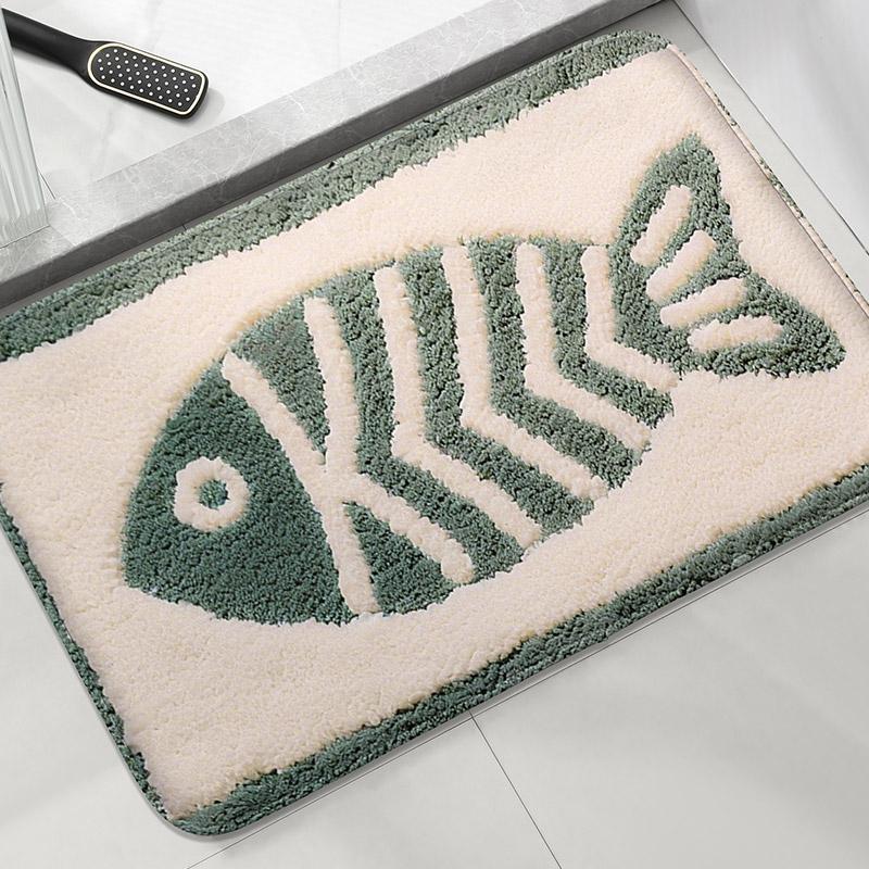 Jellyfish Shower Room, Small Carpet, Toilet, Absorbent Floor Mat, Home Decoration Mat, Bathroom Door Mat, Machine Washable