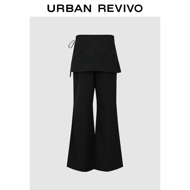 UR Women's Faux Two-Piece Tie-Waist Wide-Leg Pants