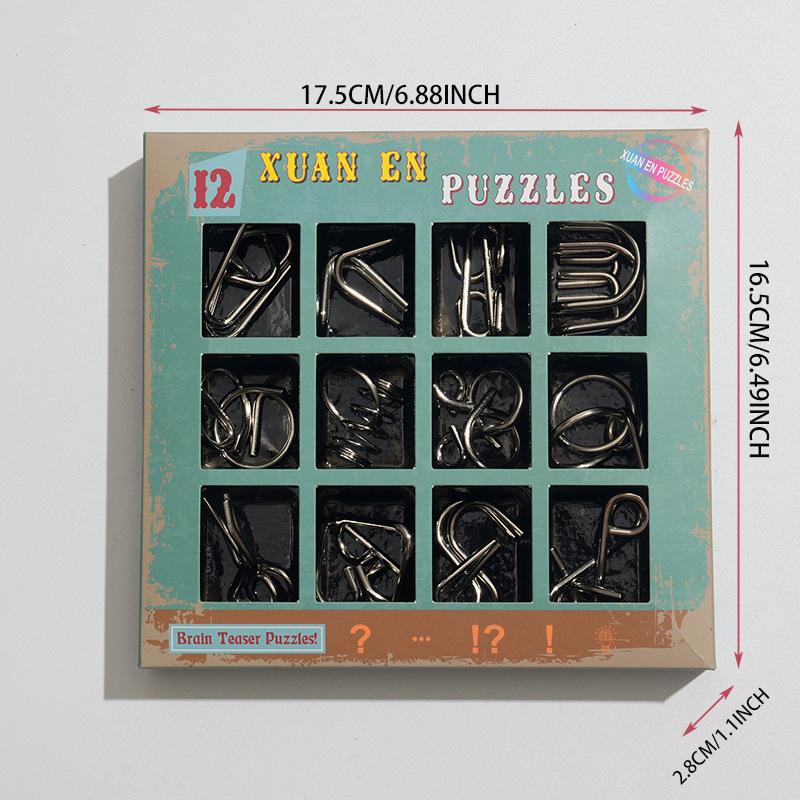 IQ Toys 8-teiliges Puzzle-Set - TikTok Trend Interlocking Rings
