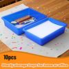 10 Pack Storage Bins Multi-color Plastic Stackable Storage Trays A4 Size File Organization Art Trays for Office and Home Storage