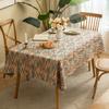 Charming French Country Floral & Bird Tablecloth - Light Green, Stain-Resistant, Wipeable for Kitchen, Dining Room, Parties, Holidays