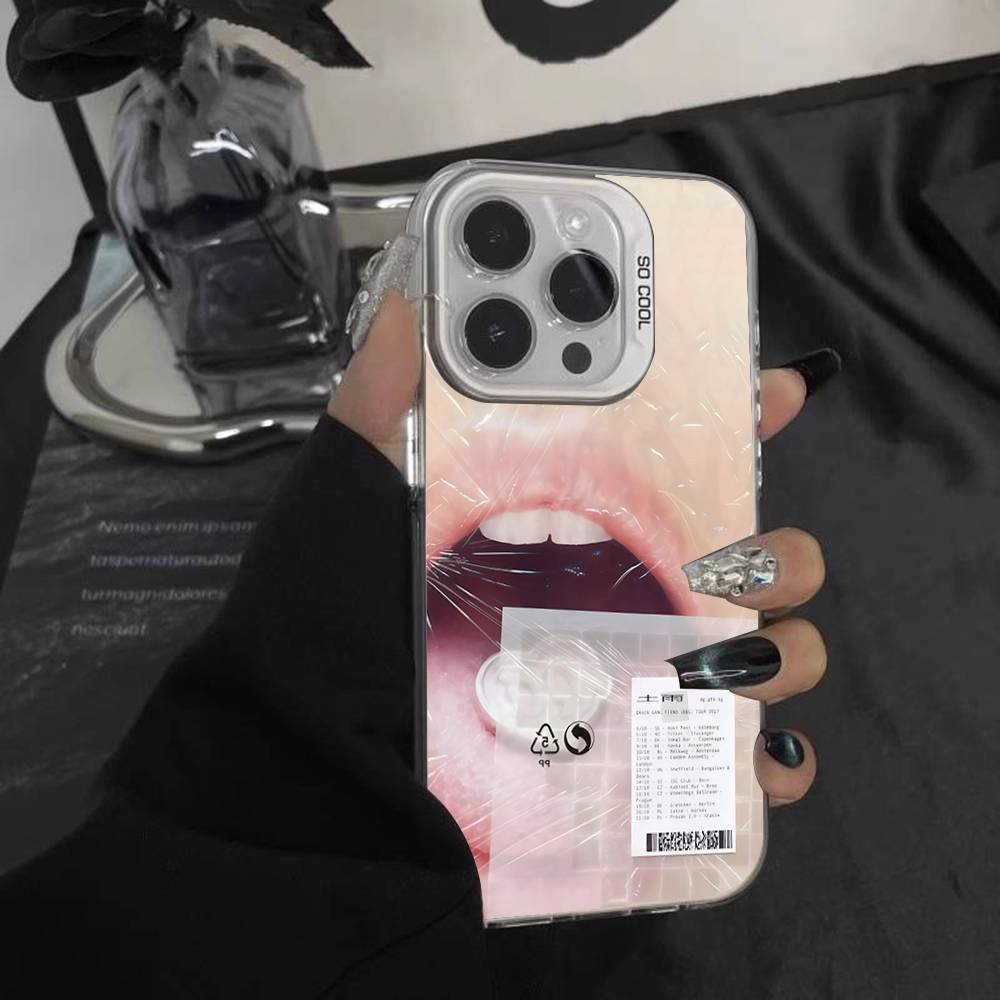 

Drain G-Gang Ecco2k Phone Case For iPhone 16,15,14,13,12,11,Pro,XS,Max,Plus,Mini,SE White Candy Matte Shockproof Cover iPhoneXSMax