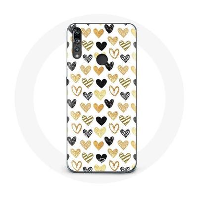 Pouzdro pro Huawei P30 Lite Abstraktní textura pozadí černá srdce