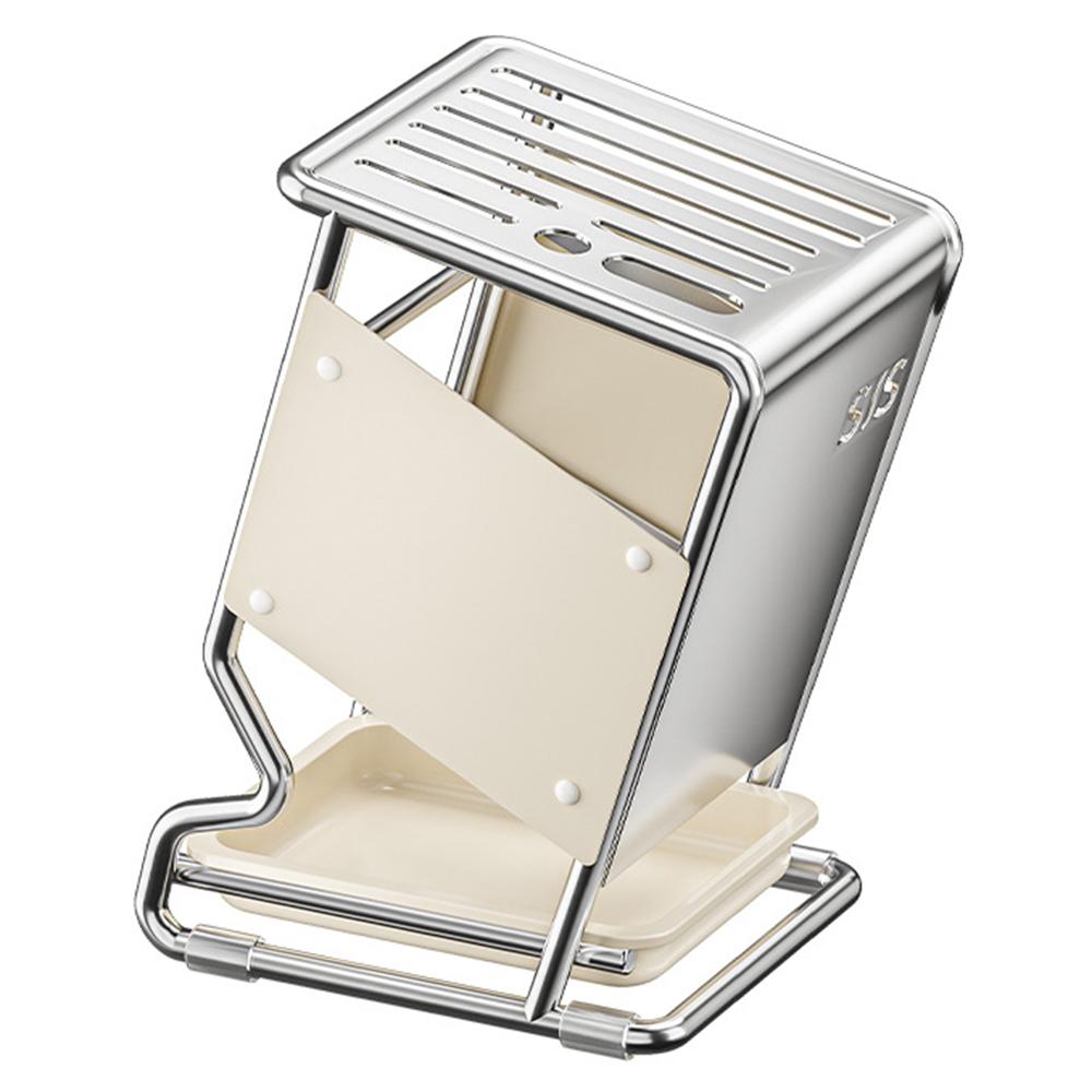Stainless Steel Kitchen Knife Holder Organizer Countertop Multifunctional Utensil Storage Rack