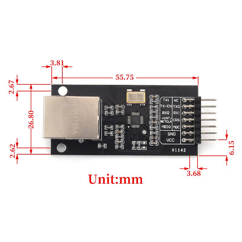 1pcs LAN8720 Module Network Module Ethernet Transceiver RMII Interface Development Board For Arduino DIY