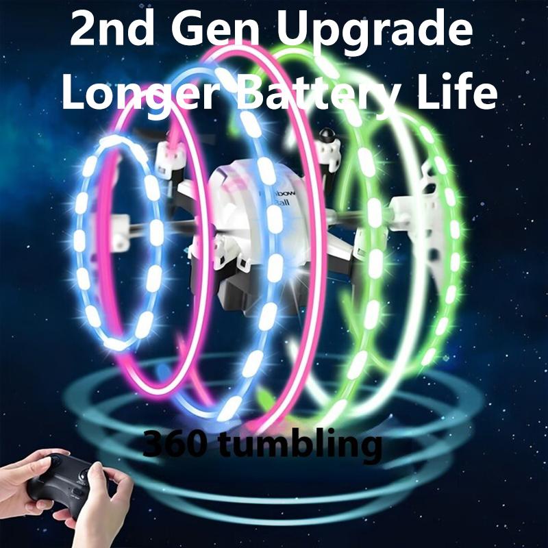 Stunt Drone Anti-collision Remote Control Aircraft Toy 360 ° Flip Colorful Light Drone