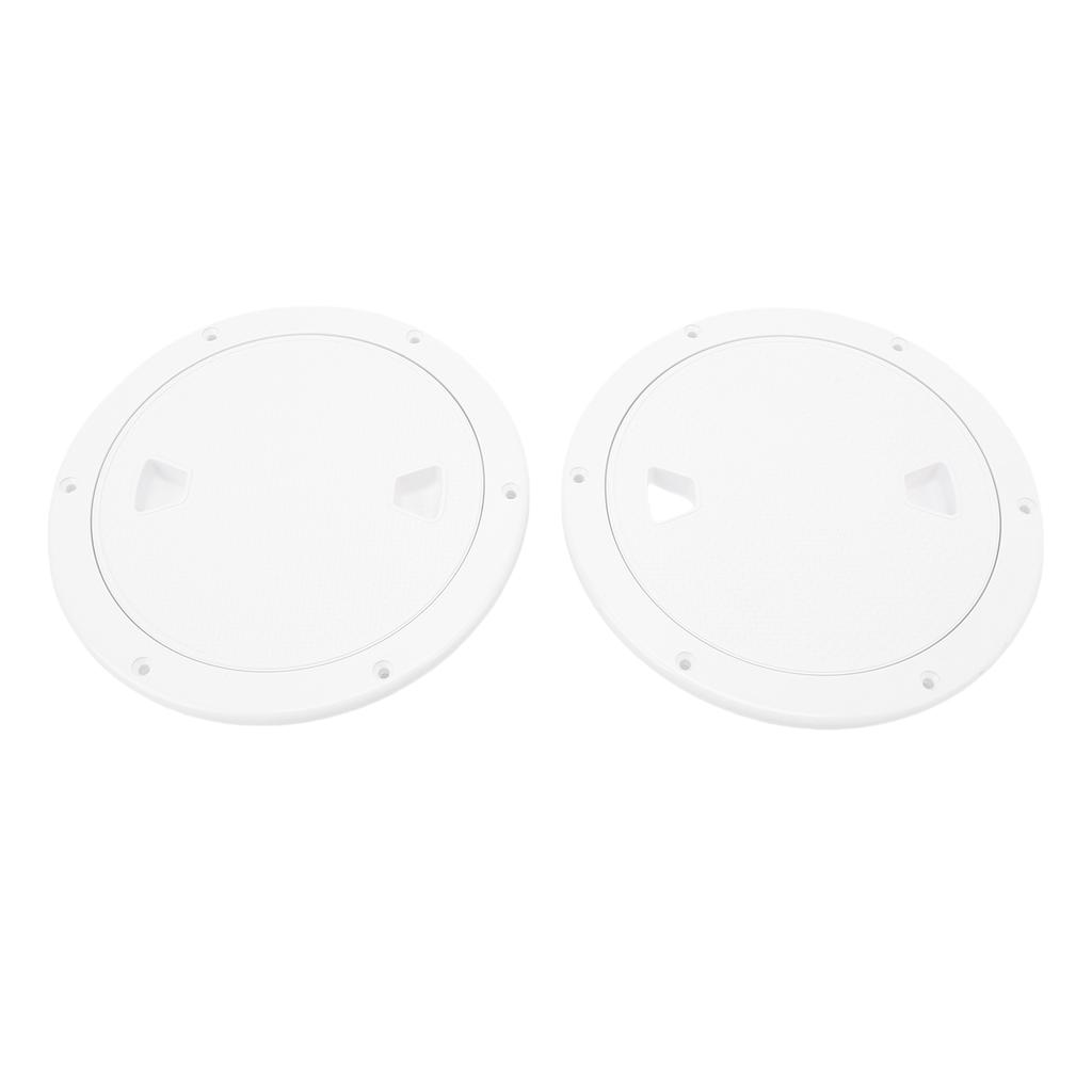 2PCS 8 Inch Deck Plate Round with Detachable Cover Antislip Excellent Rubber Sling Inspection   Cover for Marine Yachts Boat