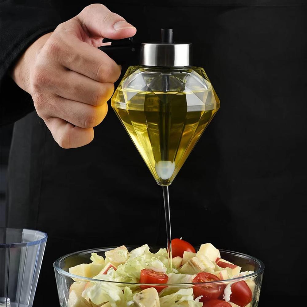Clear  Shaped Honey Dispenser Glass Vinegar and Sauce Dispenser Oil Dripper  Kitchen Gadgets