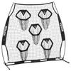 1828.8x1828.8mm Football Trainer Throwing Net, Training Throwing Target Practice Net with 5 Target Pockets, Knotless Net Includes Straps and Portable