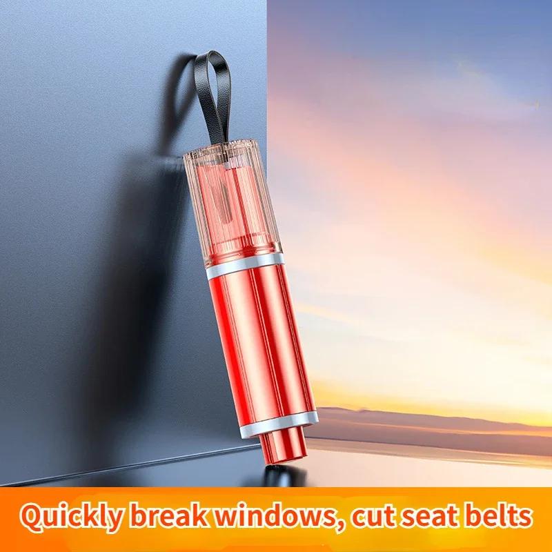 Car Safety Emergency Hammer, Emergency Glass Window Breaker With Base, Car Seat Belt Cutter, Automotive Emergency Escape Tool красный