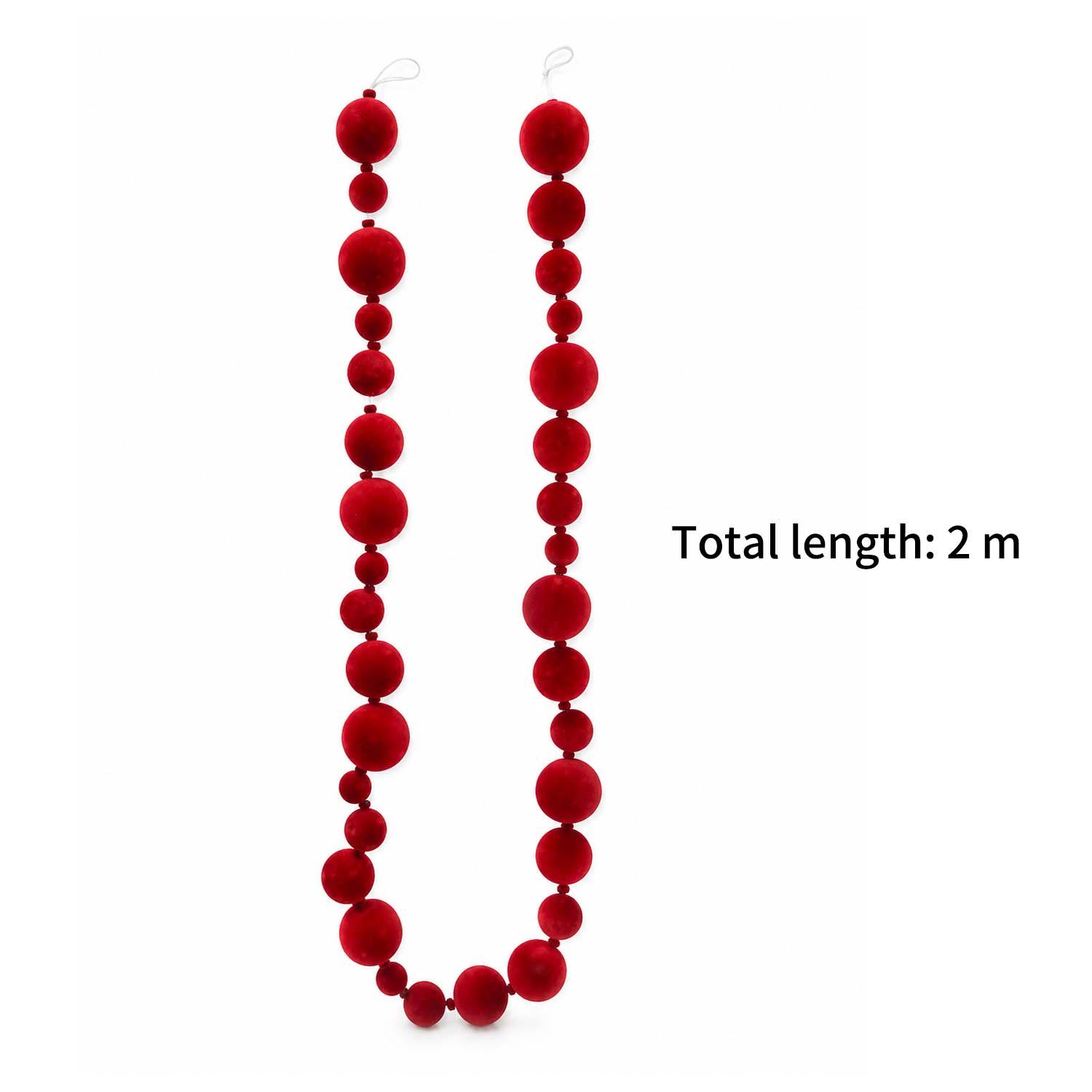 4/2Meter Flocking Ball for Christmas Red