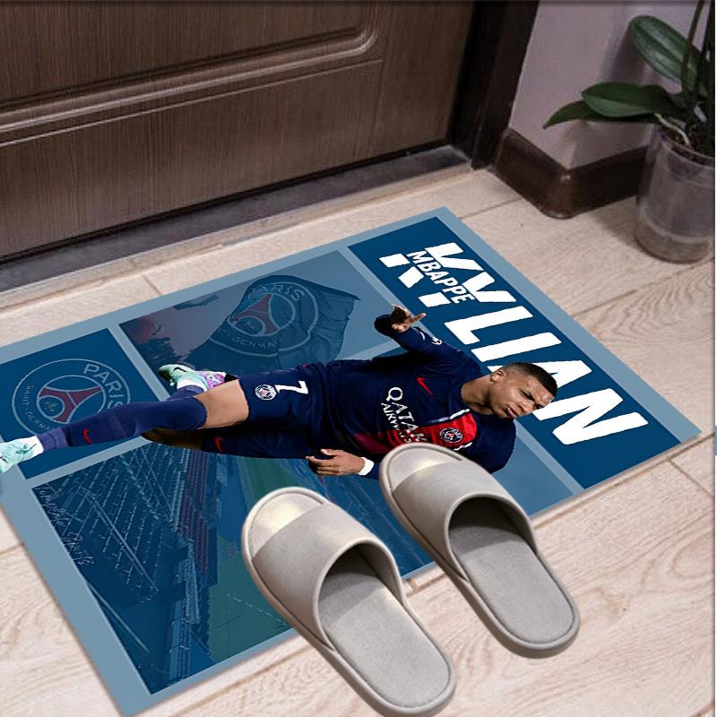 Kylian Mbappe Pattern Rug, Indoor/Outdoor Mat, for Picnic, Gameroom, Bedroom, Office, Living Room, Home Decor Carpet, Birthday Gift