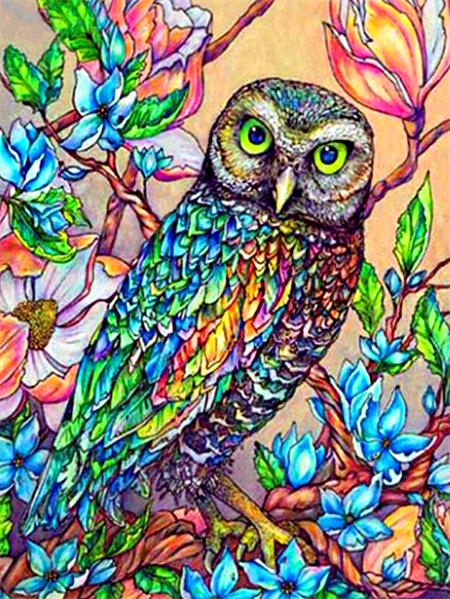 5d Diamond Painting New Owl Cartoon Full Square/round Embroidery Colorful Bird Animal Mosaic Home Decor