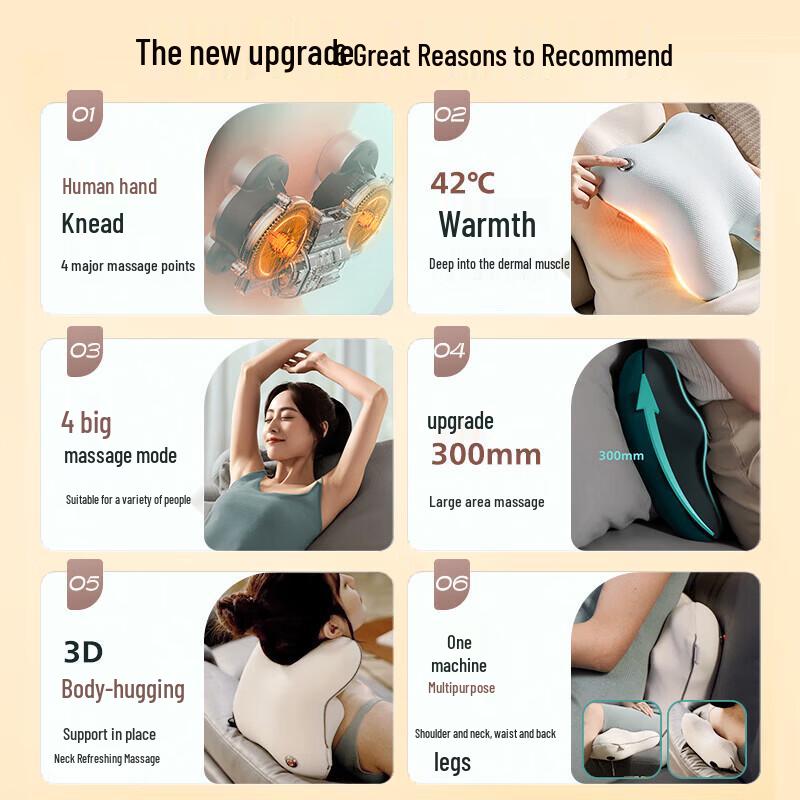 Philips PPM3101B Back Massage Cushion CN plug (adapter included)