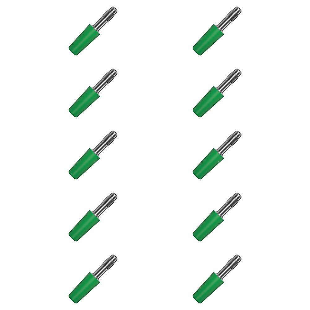 

10 Pack 3mm Gold Plated Socket High Temp Resistant Electrical Connector For Multimeter Probe Power Supply Projects зелений