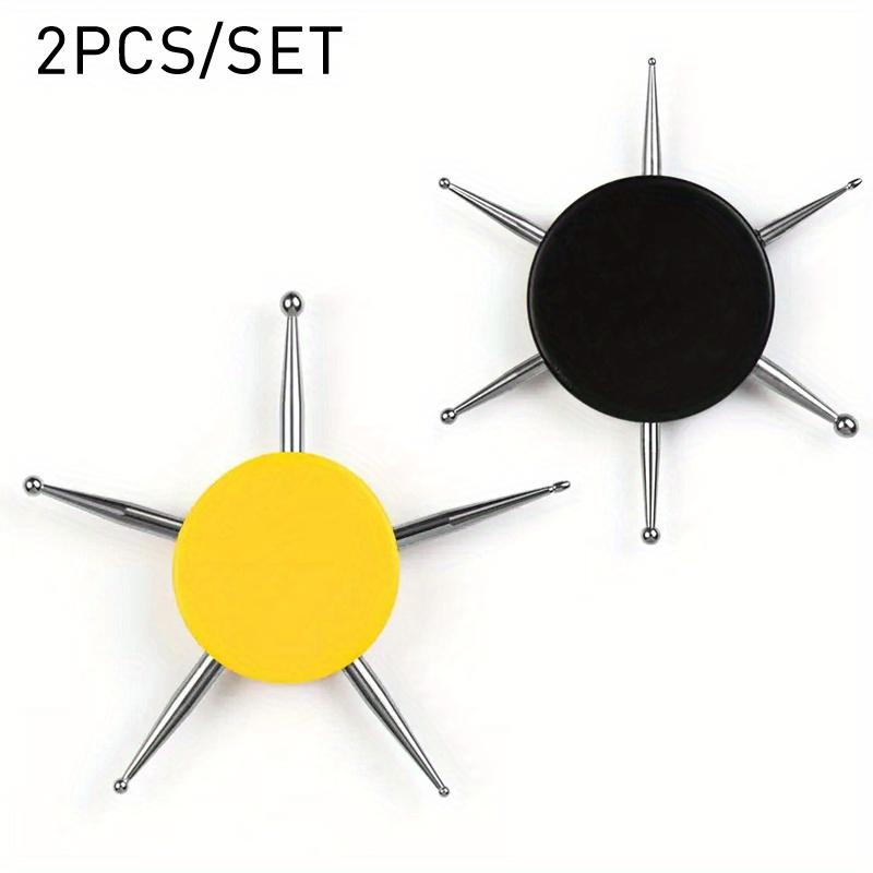 [Round Dotting Pens] A Set of 2 Round Dotting Pens Made of Acrylic, Perfect for Nail Art And Clay Modeling 2pcs