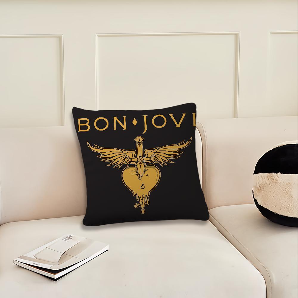 

Band b-bon jovi cushion cover Pillow Cover Decoration Room Home Sofa living Office Car Nordic Simplicity 12x12Inch