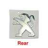 ABS Car Front Grille Logo Emblem Auto Rear Trunk Badge Cover Stickers for Peugeot 2008 3008 2021 2022 2023 Decoration Q3