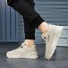 Men Casual Sneakers  Lace-up Platform Flats Shoes Fashion Comfortable Tennis Shoes Student Small White Shoe Trend Versatile