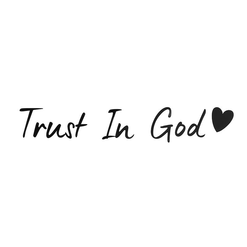 Trust In God Mirror Decal, Car Decals For Women, Faith Mirror Decal, Cute Vinyl Decal, Christian Car Mirror Decal, Religious Car