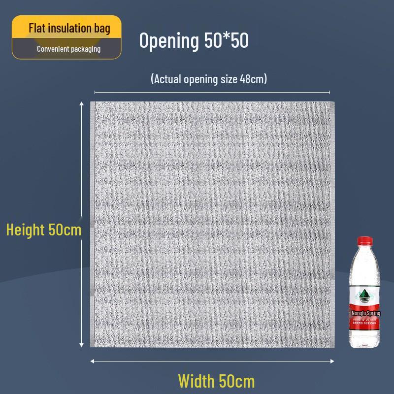 Selbstklebender Verschluss Aluminiumfolie Isolierte Tasche zur Kaltlagerung: Ideal für Kuchen, BBQ, Meeresfrüchte und zum Mitnehmen.