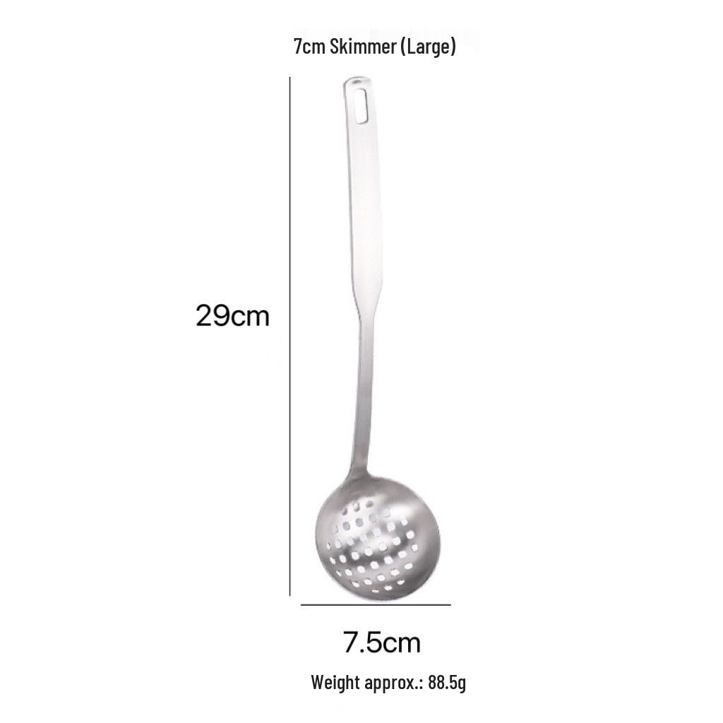Stainless Steel Long-Handled Soup and Slotted Spoons for Hot Pot