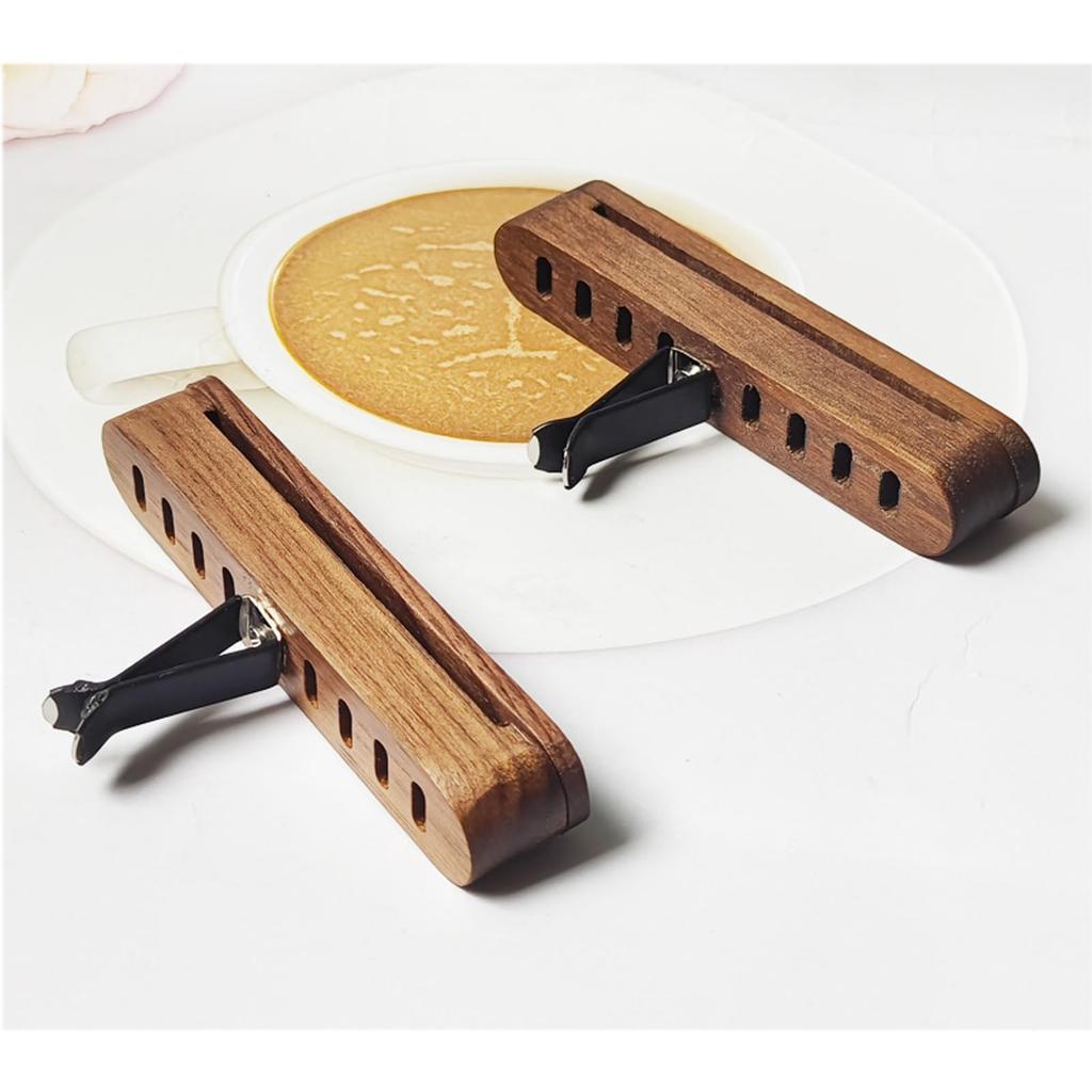 Latikaly Car Aroma Clip On Aroma Holder for Car Refill Carafer Drive Aroma Clip (Wood)