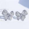 1 Pair Korean New Fashion Butterfly Earrings For Women Punk Rhinestone Style Cute Girl Zircon Stud Earrings Kpop Jewelry