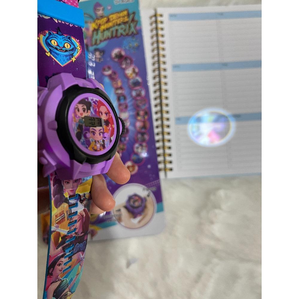 Nuovo Orologio Proiezione K-POP Cacciatori di Demoni 24 Immagini Orologio Elettronico Luminoso per Bambini Giocattolo Regalo di Compleanno per Bambini