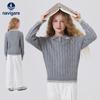Navigare Girls' Polo Cable Knit Sweater