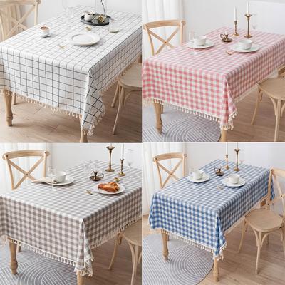 Obdélníkový bavlněný a lněný ubrus, vodotěsný proti zanášení, venkovní jídelní ubrus