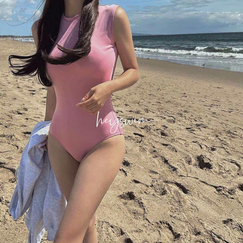 Costume da bagno a righe retrò coreano intero - Costumi da bagno snellenti da donna