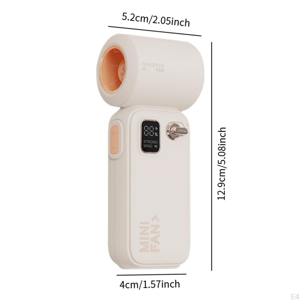 Turbo Hand Fan ,Handheld ,Portable Speeds Adjustable Rechargeable Mini Pocket for Women Men Girls