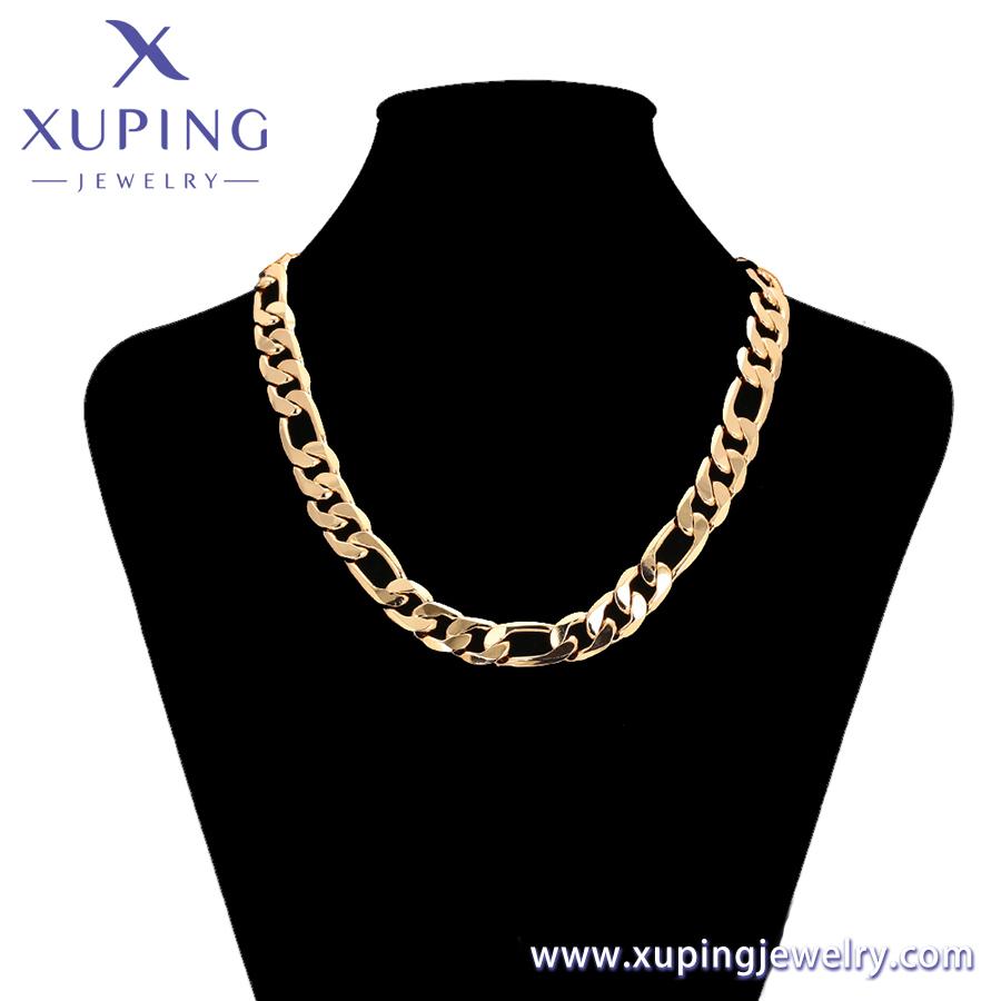 A00859717 Xuping Jewelry Dubai 18K Gold Plated Personality Elegant Cuban Chain Cool Trend Couple Necklace