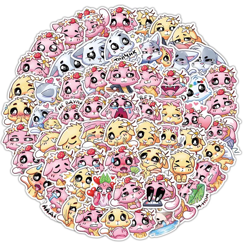 1800 Realistic Cartoon Kitten Stickers: Cute Cat Graffiti Collection for Creative Decoration