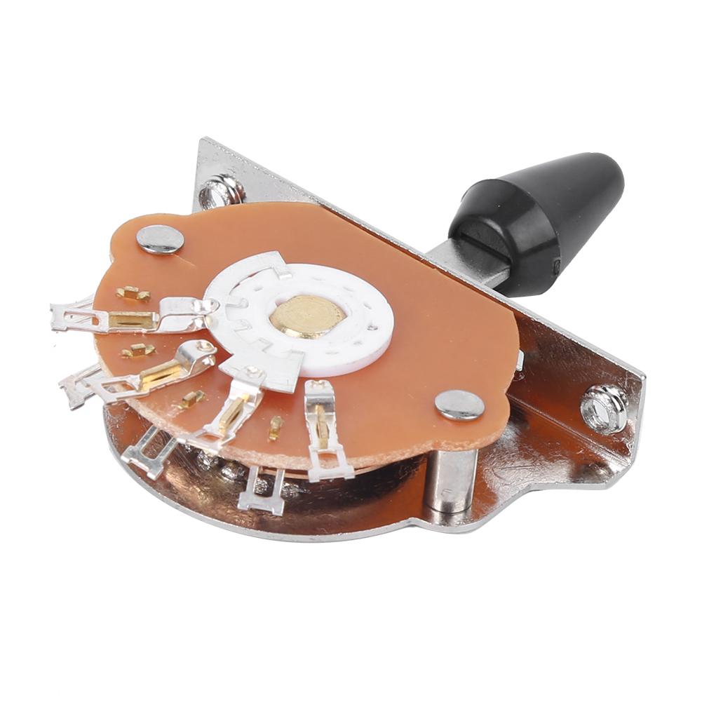 5Way Electric Guitar Switch Metal Plastic with Screws Musical Instrument AccessoriesBlack