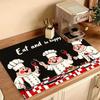 Funny Chef Print Kitchen Mats Dish Drying Mat Anti-slip Tableware Placemat Coffee Rug Kitchen Supplies Retro Home Decoration