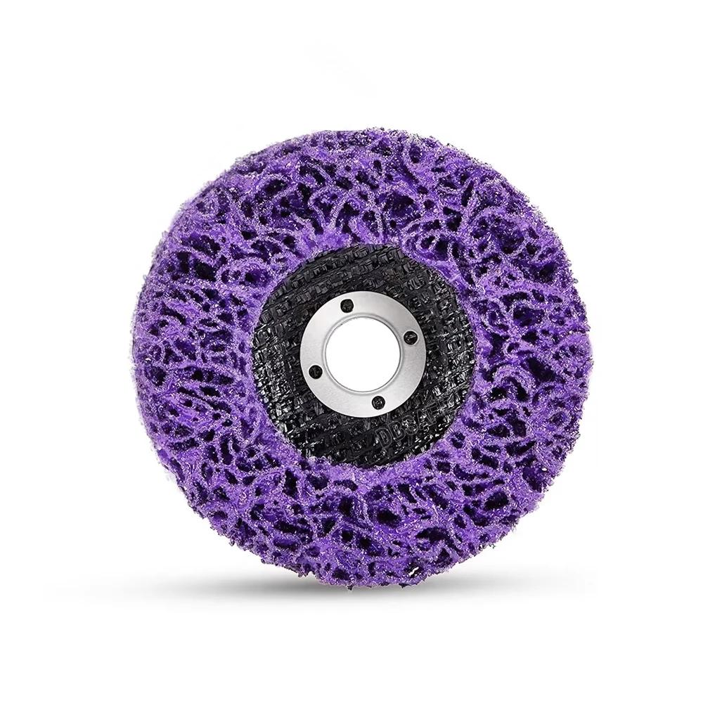 

1pcs Black Diamond Polishing Disc Stainless Steel Car Paint Polishing Wheel Nylon Fiber Resin Grinding Wheel Disc 100x16mm&1pcs фіолетовий